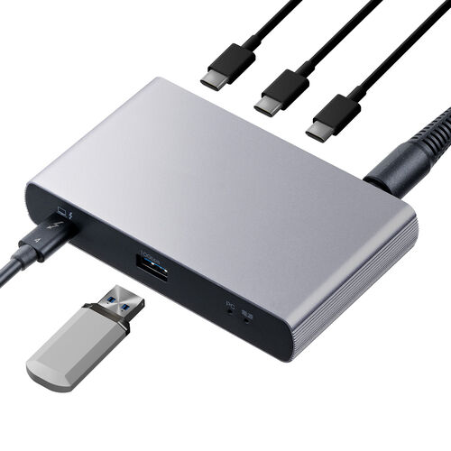 Thunderbolt4 ドッキングステーション（2画面出力・TB4×3ポート・85W・PD充電・TB4ケーブル付き・40Gbps・4K/60Hz×2画面・USB A）