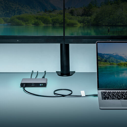 Thunderbolt4 ドッキングステーション（2画面出力・TB4×3ポート・85W・PD充電・TB4ケーブル付き・40Gbps・4K/60Hz×2画面・USB A）