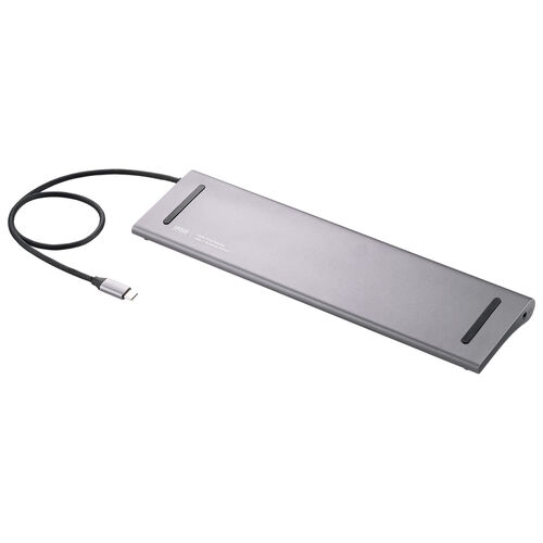 ドッキングステーション（USB-C 2画面出力・HDMI×2 + VGA・フルHD・スタンド型・PD100W・11in1・USBハブ・ケーブル一体型）