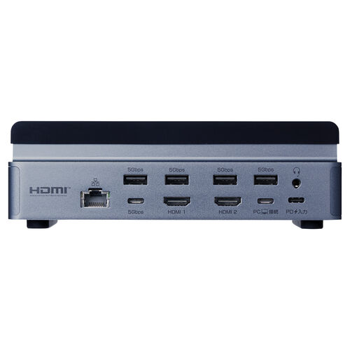 ドッキングステーション（USB-C ・12in1・スタンド型・2画面・HDMI2ポート搭載・クラムシェル・4K/60Hz・PD100W・有線LAN・3.5mm・カードリーダー）