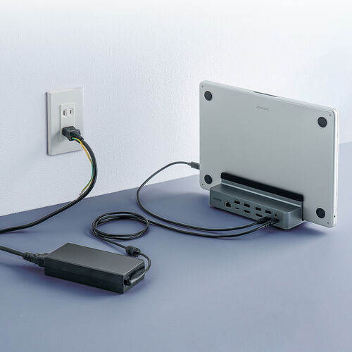 ドッキングステーション（USB-C ・12in1・スタンド型・2画面・HDMI2ポート搭載・クラムシェル・4K/60Hz・PD100W・有線LAN・3.5mm・カードリーダー）