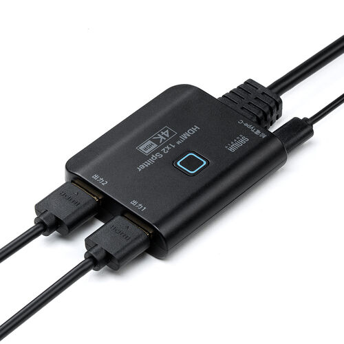 HDMI分配器（4K/60Hz/HDR対応・ダウンスケーラー搭載・2分配）