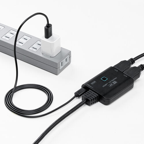 HDMI分配器（4K/60Hz/HDR対応・ダウンスケーラー搭載・2分配）