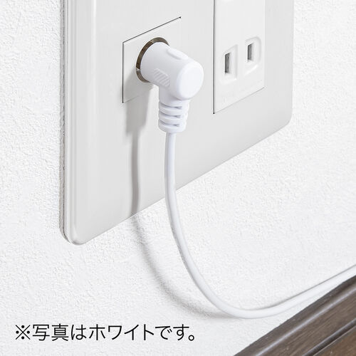 アンテナケーブル（極細・10m・4K対応・8K対応・黒色・S2.5C・片側L字・アンテナコード・ブラック）