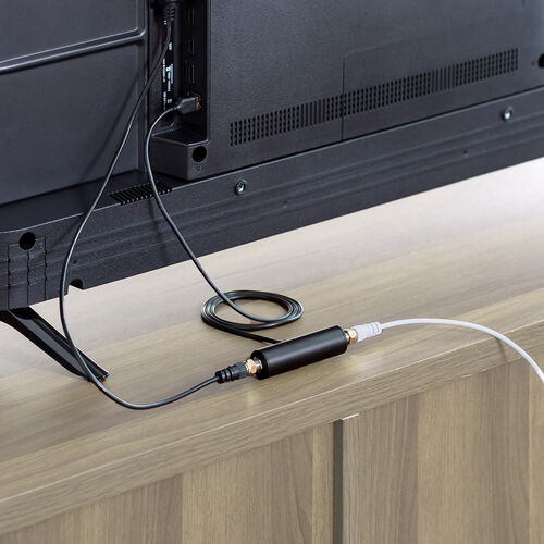 アンテナブースター（地デジ専用・USB給電・室内設置・小型・卓上型・簡単設置・アンテナケーブル付属・ノイズ改善）