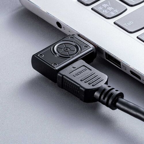 HDMIアダプタ（マグネット・L型・右向き・横 L字・8K/60Hz・4K/120Hz・配線簡単・ドライバ不要・通電LED・テレビ・プロジェクター・ゲーム・変換アダプタ・コネクタ・ブラック）