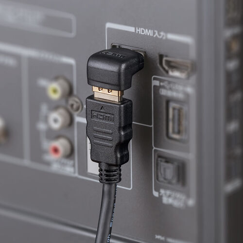 HDMI 変換アダプタ（L型・下向き・4K/60Hz・ARC 対応・変換・コネクタ・90度・L字・延長・配線・テレビ・サウンドバー・ゲーム・18Gbp・ ハイスピード・ブラック）