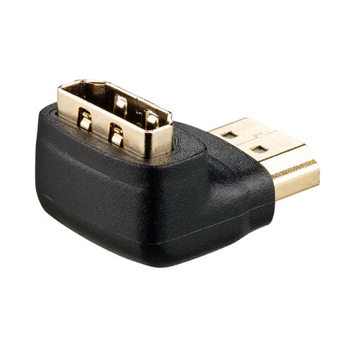 HDMI 変換アダプタ（L型・下向き・4K/60Hz・ARC 対応・変換・コネクタ・90度・L字・延長・配線・テレビ・サウンドバー・ゲーム・18Gbp・ ハイスピード・ブラック）