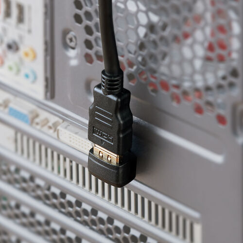 HDMI 変換アダプタ（L型・上向き・4K/60Hz・ARC 対応・変換・コネクタ・90度・L字・延長・配線・テレビ・サウンドバー・ゲーム・18Gbps・ハイスピード・ブラック）