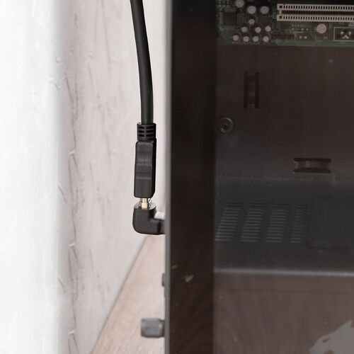 HDMI 変換アダプタ（L型・上向き・4K/60Hz・ARC 対応・変換・コネクタ・90度・L字・延長・配線・テレビ・サウンドバー・ゲーム・18Gbps・ハイスピード・ブラック）