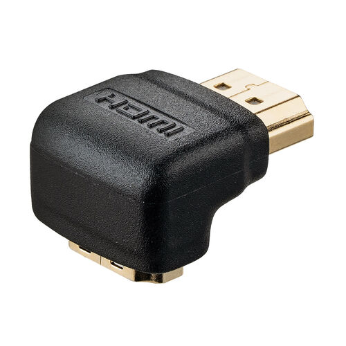 HDMI 変換アダプタ（L型・上向き・4K/60Hz・ARC 対応・変換・コネクタ・90度・L字・延長・配線・テレビ・サウンドバー・ゲーム・18Gbps・ハイスピード・ブラック）