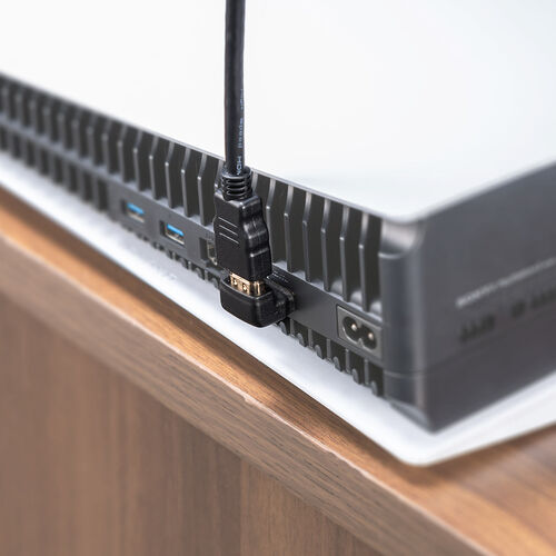 HDMI 変換アダプタ（L型・上向き・4K/60Hz・ARC 対応・変換・コネクタ・90度・L字・延長・配線・テレビ・サウンドバー・ゲーム・18Gbps・ハイスピード・ブラック）