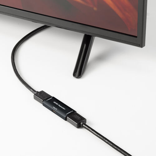 HDMI中継アダプタ（延長コネクタ・4K/60Hz・リピーター・USB-C・外部給電対応・18Gbps・ハイスピード・HDR/ARC対応・メス-メス）