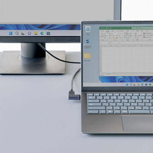 HDMIアダプタ（左向き・マグネット着脱・8K・4K/60Hz・eARC 対応・変換・コネクタ・90度・L字・L型・延長・配線・テレビ・サウンドバー・ゲーム・48Gbps・ハイスピード）