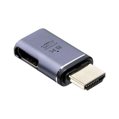 HDMIアダプタ（右向き・マグネット着脱・8K・4K/60Hz・eARC 対応・変換・コネクタ・90度・L字・L型・延長・配線・テレビ・サウンドバー・ゲーム・48Gbps・ハイスピード）