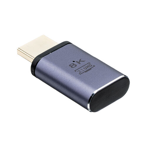 HDMIアダプタ（右向き・マグネット着脱・8K・4K/60Hz・eARC 対応・変換・コネクタ・90度・L字・L型・延長・配線・テレビ・サウンドバー・ゲーム・48Gbps・ハイスピード）