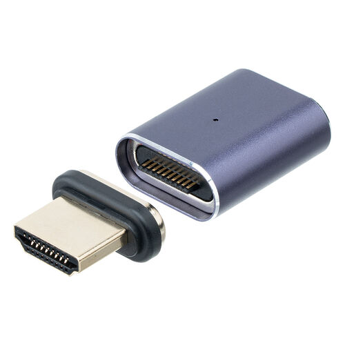 HDMIアダプタ（マグネット着脱・8K・4K/60Hz・eARC 対応・変換・コネクタ・保護・延長・配線・簡単・直線・テレビ・サウンドバー・ゲーム・48Gbps・ハイスピード）