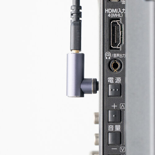 HDMIアダプタ（上向き・マグネット着脱・8K・4K/60Hz・eARC 対応・変換・コネクタ・90度・L字・L型・延長・配線・テレビ・サウンドバー・ゲーム・48Gbps・ハイスピード）