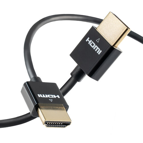 HDMIケーブル（スリム・極細・ハイスピード・0.5m・4K/30Hz・10.2Gbps・軽量・しなやか・ケーブル径3.6mm・ARC・HEC・HDCP2.2・持ち運び）
