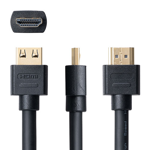 HDMIケーブル（抜け防止・5m・フルHD・3D対応・ラッチ内蔵・ブラック）