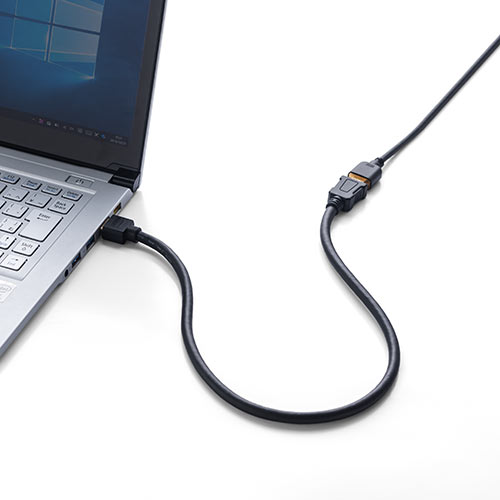 HDMI延長ケーブル（50cm・4K/30Hz・3D・ARC対応・ラッチ内蔵・タイプＡオス/タイプＡメス・ブラック)