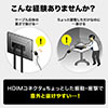 抜け防止HDMIケーブル（15m・長い・4K/30Hz・3D対応・ブラック）