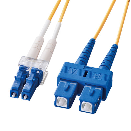 光ファイバーケーブル（LCコネクタSCコネクタ・シングルモード・コア径9.2マイクロメートル・2芯・光回線・光電話・1m）