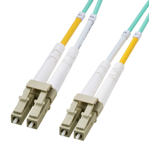 光ファイバケーブル（OM3・10GBASE-SR/SW規格・10Gbps・マルチモード・LC×2-LC×2・メガネ型・2芯・50μm・3m）