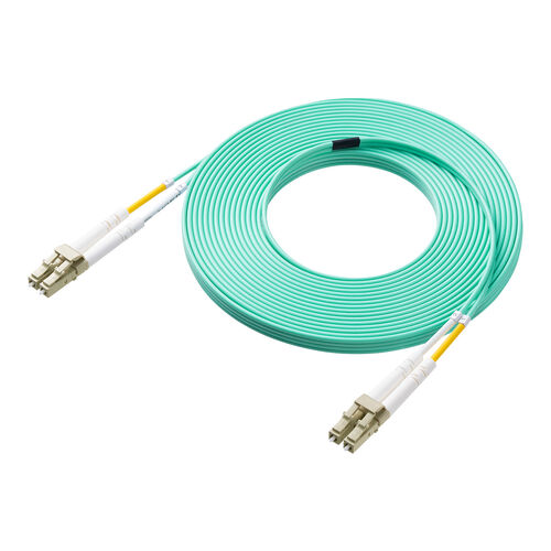 光ファイバケーブル（OM3・10GBASE-SR/SW規格・10Gbps・マルチモード・LC×2-LC×2・メガネ型・2芯・50μm・10m）