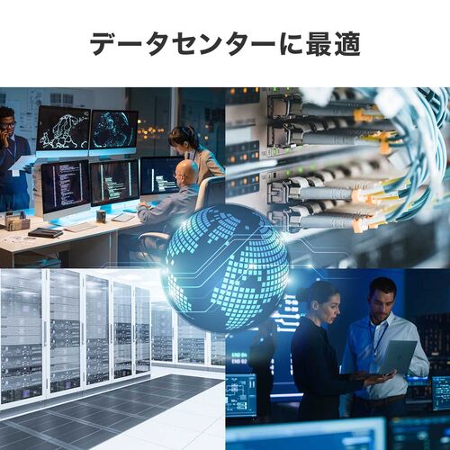 光ファイバケーブル（OM3・10GBASE-SR/SW規格・10Gbps・マルチモード・LC×2-SC×2・メガネ型・2芯・50μm・5m）