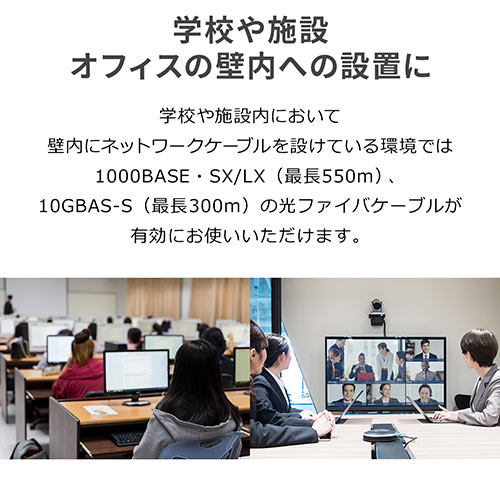 光ファイバーケーブル（OM3・LCLCコネクタ・10G対応・1m）