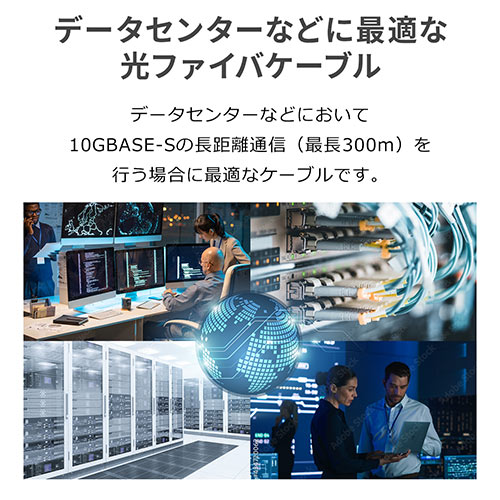 光ファイバーケーブル（OM3・LCLCコネクタ・10G対応・3m）