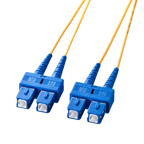 光ファイバーケーブル（SCコネクタSCコネクタ・シングルモード・コア径9.2マイクロメートル・2芯・光回線・光電話・2m）