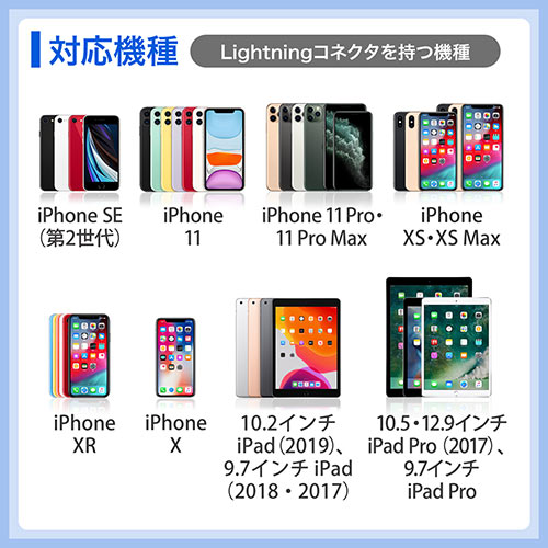 3in1 ライトニング マイクロUSB USB Type-Cケーブル（Lightning・microUSB・Type-C対応・充電・データ通信・1本3役・3Way・1m・シルバー）