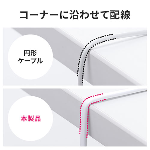 ライトニングケーブル(iPhone・iPad・Apple MFi認証品・フラット