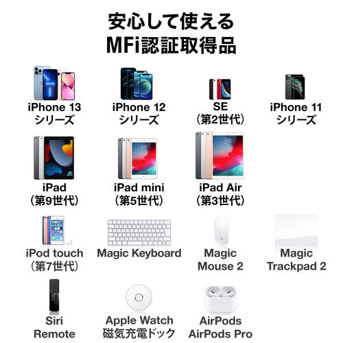 USB Type-C ライトニング 2in1ケーブル（充電・通信対応・1.2m・PD60W対応・データ転送・MFi認証品・iPad（第10世代）・iPhone14対応・ブラック）