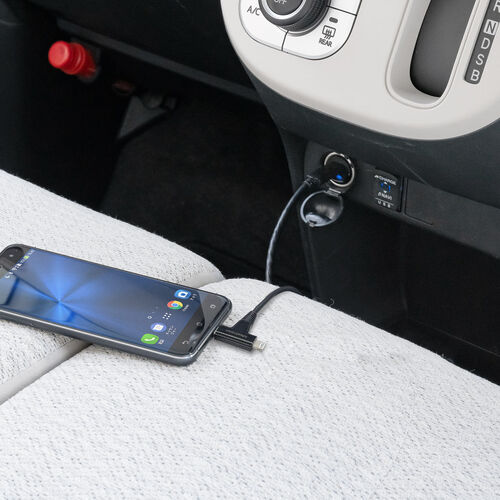 USB Type-C Lightning 2in1 USBケーブル（1.2m・USB PD60W対応・データ転送・MFi認証品・iPad（第10世代）・iPhone15/14対応・ブラック）