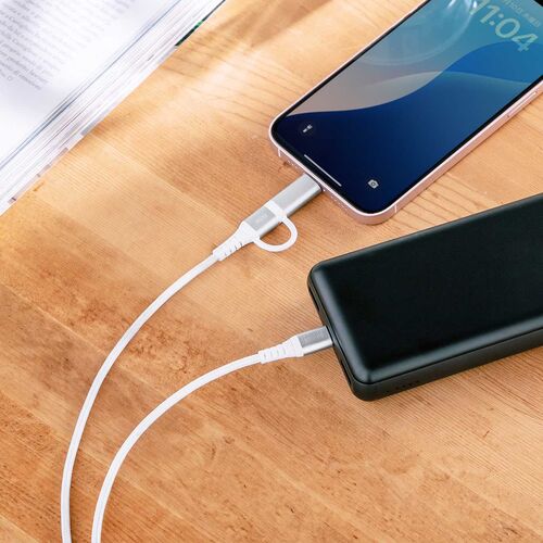 USB Type-C Lightning 2in1 USBケーブル（2m・TypeC-C・PD60W対応・MFi認証品・データ転送・iPad iPhone16・メッシュケーブル）