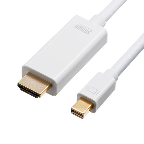 Mini DisplayPort-HDMI変換ケーブル（4K/60Hz対応・HDR対応・2m・ホワイト）