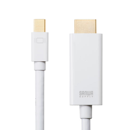 Mini DisplayPort-HDMI変換ケーブル（4K/60Hz対応・HDR対応・2m・ホワイト）