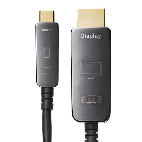 USB Type-C To HDMI 変換ケーブル 光ファイバー 10m 4K/60Hz