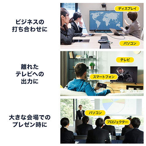 USB Type-C To HDMI 変換ケーブル 光ファイバー 10m 4K/60Hz MacBook iPad TV ブラック