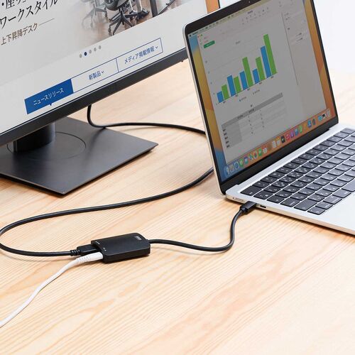USB Type-C HDMI変換アダプタ（PD100W・8K/60Hz・4K/144Hz・HDR・MacBook・iPad Pro Air・Switch・iPhone15・ブラック） KC041