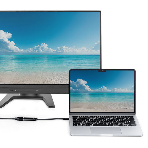 USB C-HDMI 変換アダプタ（4K/30Hz・フルHD/60Hz・ケーブル長11cm・iPhone15/16対応・MacBook対応・iPad Pro Air 対応・ブラック）