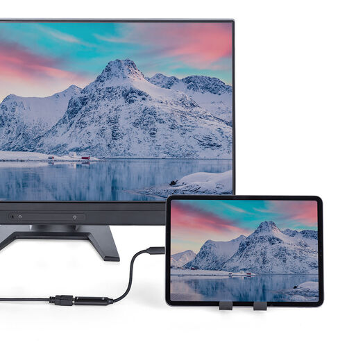 USB C-HDMI 変換アダプタ（4K/60Hz・フルHD/60Hz・ケーブル長11cm・iPhone15/16・MacBook対応・iPad Pro Air 対応・ブラック）