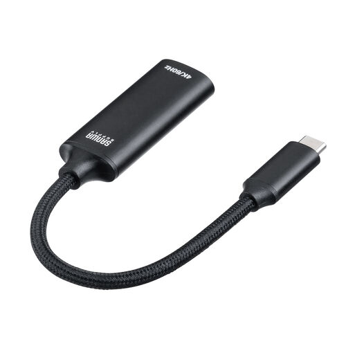USB C-HDMI 変換アダプタ（4K/60Hz・フルHD/60Hz・ケーブル長11cm・iPhone15/16・MacBook対応・iPad Pro Air 対応・ブラック）