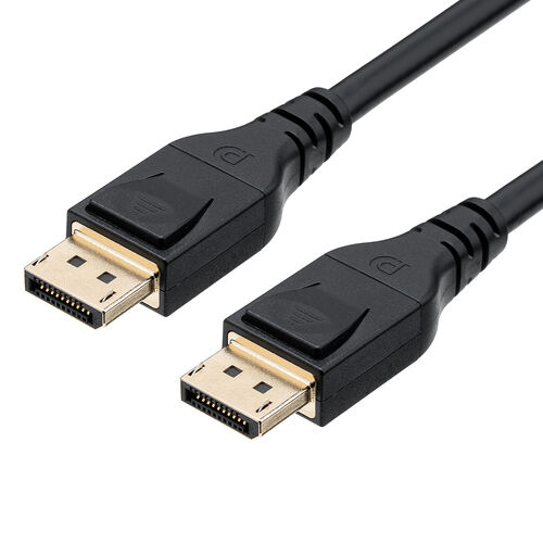 DisplayPort ケーブル（ver2.1・VESA認証取得品・80Gbps・DHDR対応・抜け止め・4K240Hz・最大16K120Hz・ゲーム・映画鑑賞・動画編集・ブラック・1.5m）