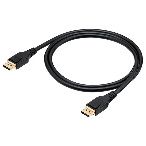 DisplayPort ケーブル（ver2.1・VESA認証取得品・80Gbps・DHDR対応・抜け止め・4K240Hz・最大16K120Hz・ゲーム・映画鑑賞・動画編集・ブラック・1.5m）