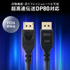DisplayPort ケーブル（ver2.1・VESA認証取得品・80Gbps・DHDR対応・抜け止め・4K240Hz・最大16K120Hz・ゲーム・映画鑑賞・動画編集・ブラック・1.5m）
