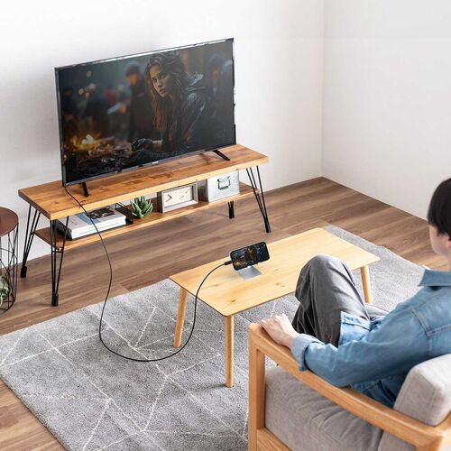 USB Type C HDMI 変換ケーブル（1m・4K60Hz・USB-C・HDMI・変換・単方向通信・Thunderbolt 4/3・DPAltモード・ブラック）